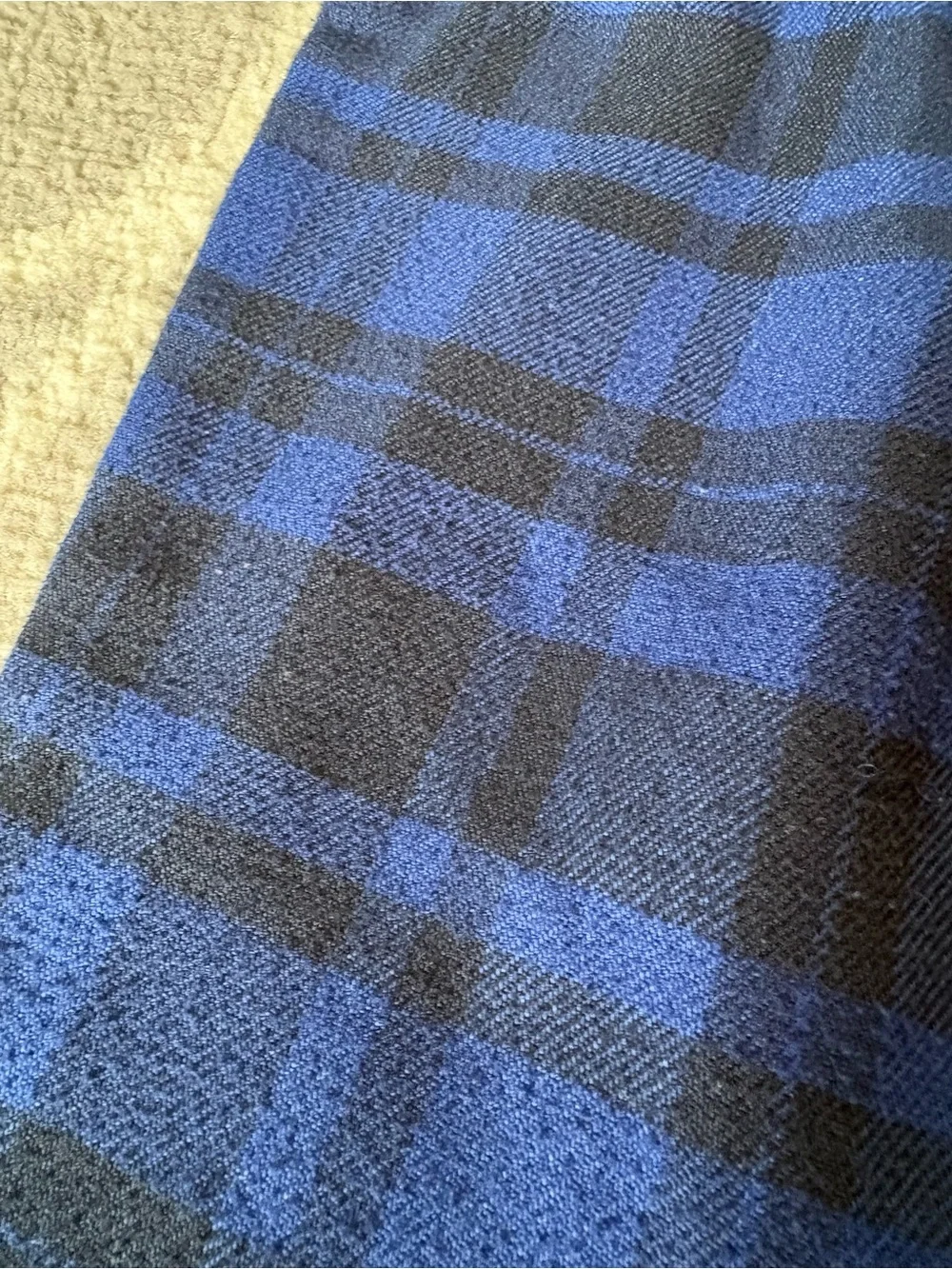 L.L. Bean Plaid Flannel Pajama Pants Toddler 3T Blue Black & Red